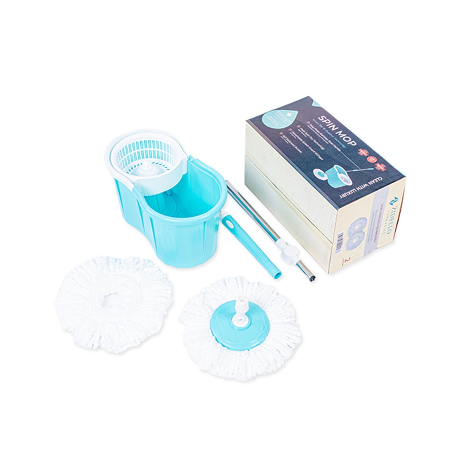 Spin Mop - Magic 360-Degree Rotating Microfiber Mop with Bucket -  Get deals pk