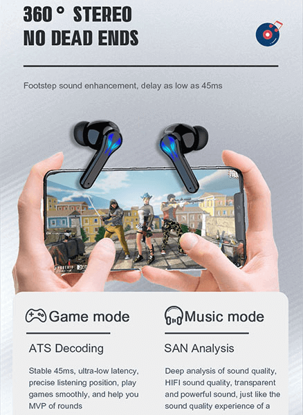 Pro-8S Gaming Earphones – Ultra Low Latency, HD Mic, Deep Bass - Get deals pk