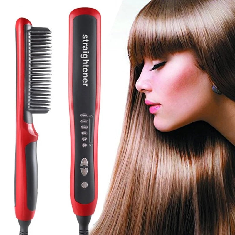 Professional Ceramic Electric Fast Hair Straightening Brush - Get deals pk