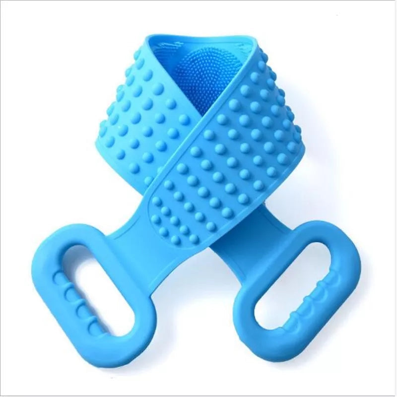 Silicone Back Scrubber – Dual-Sided Exfoliating Strap for Shower & Bath - Get deals pk