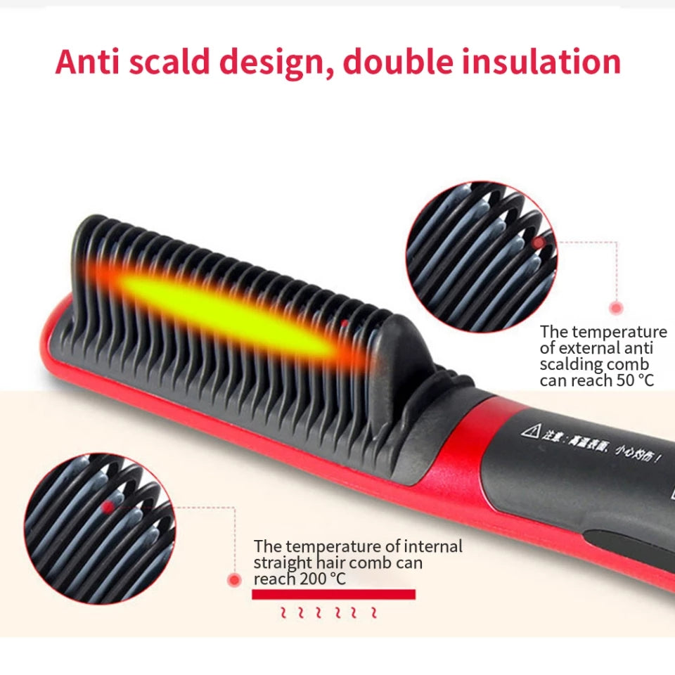 Professional Ceramic Electric Fast Hair Straightening Brush - Get deals pk