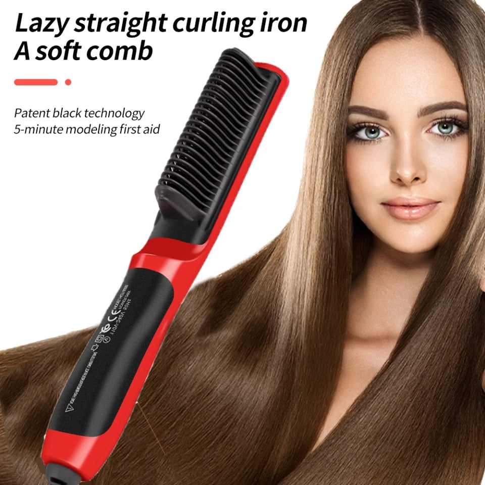 Professional Ceramic Electric Fast Hair Straightening Brush - Get deals pk