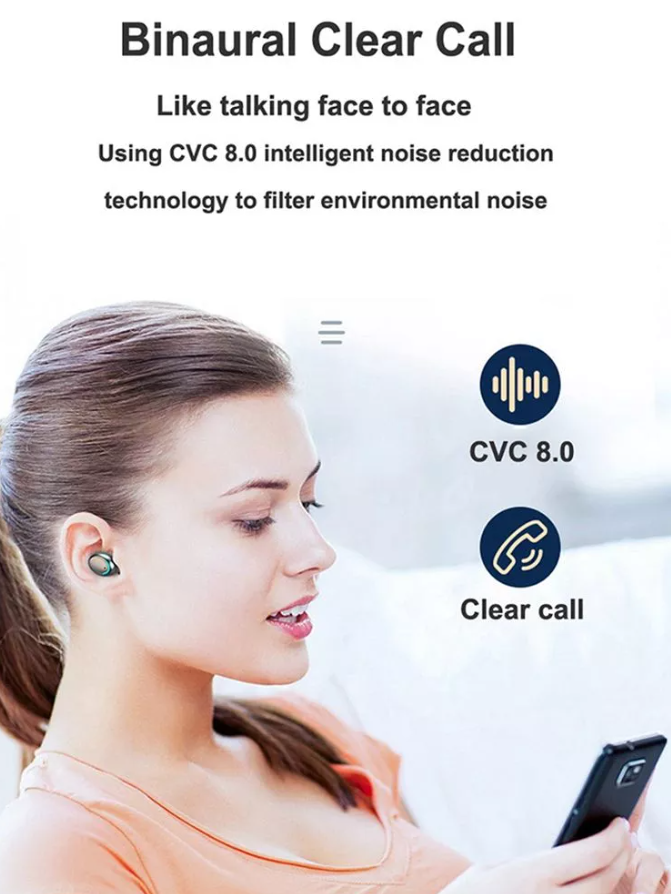 Original F9 Wireless Earbuds with ENC – Crystal Clear Calls & Deep Bass - Get deals pk