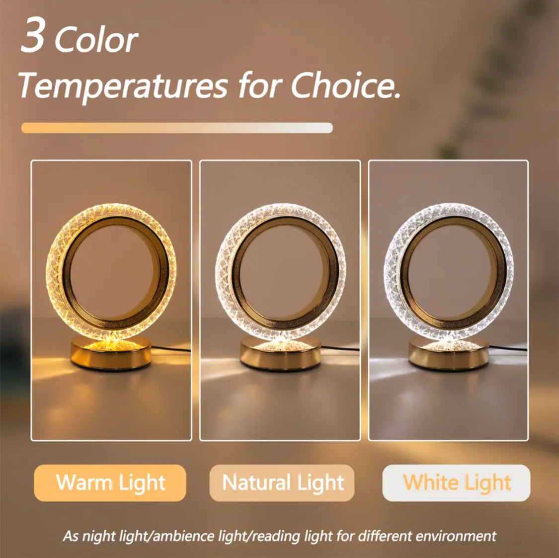 Round Shape Crystal Table Lamp, Luxury Modern Crystal Lamp, Decoration Light - Get deals pk