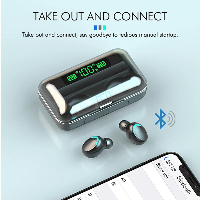 Original F9 Wireless Earbuds with ENC – Crystal Clear Calls & Deep Bass - Get deals pk