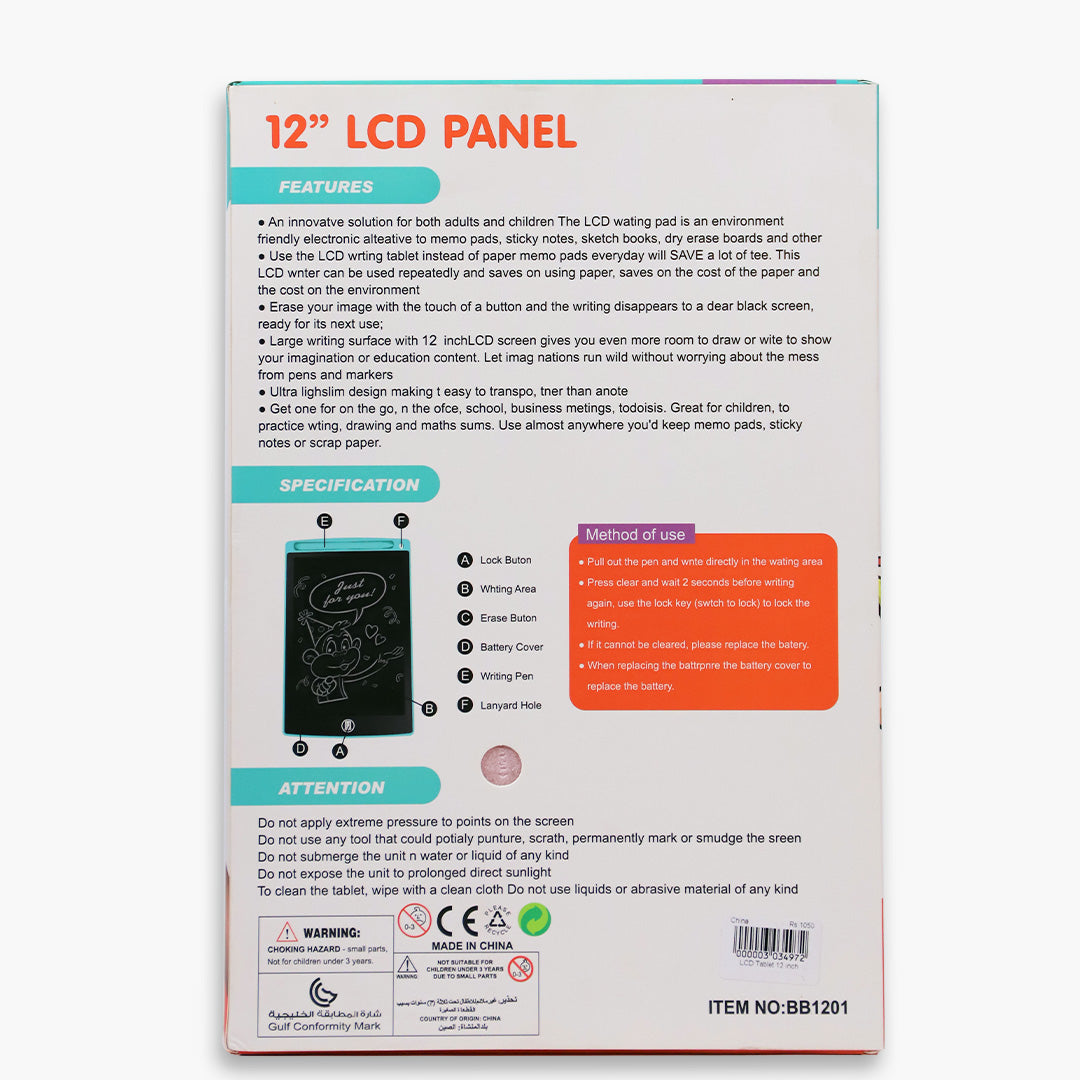 LCD Writing Tablet 12''