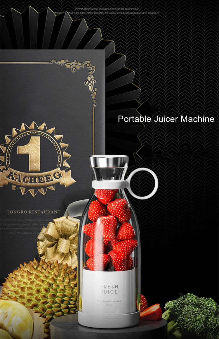 Mini Electric Portable Juicer Blender – USB Rechargeable Smoothie & Juice Maker - Get deals pk