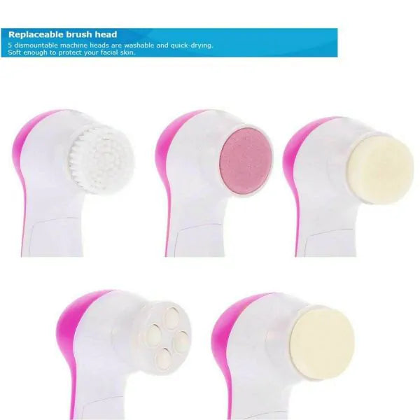 5-in-1 Electric Facial Cleansing Brush - Get deals pk