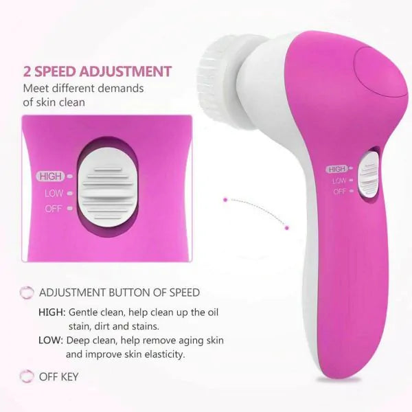 5-in-1 Electric Facial Cleansing Brush - Get deals pk