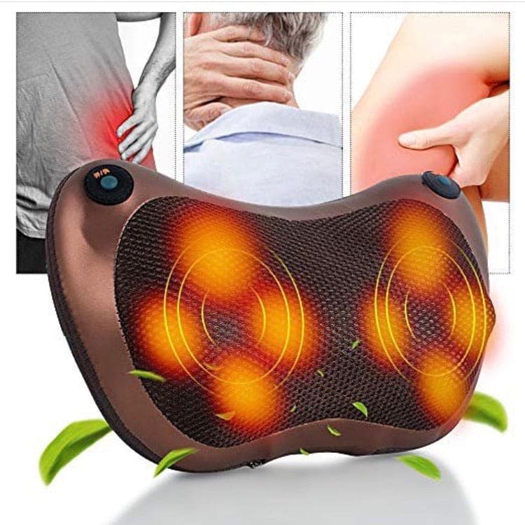 Multifunctional Electric Body Massager Pillow with Heat – Deep Tissue Kneading, 4 Massage Heads for Back, Neck & Shoulder Pain Relief -  Get deals pk