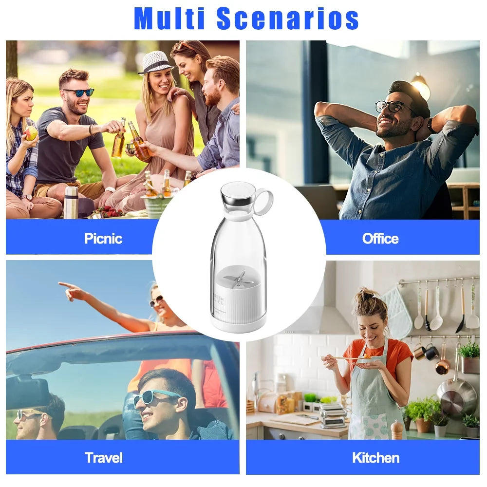 Mini Electric Portable Juicer Blender – USB Rechargeable Smoothie & Juice Maker -  Get deals pk