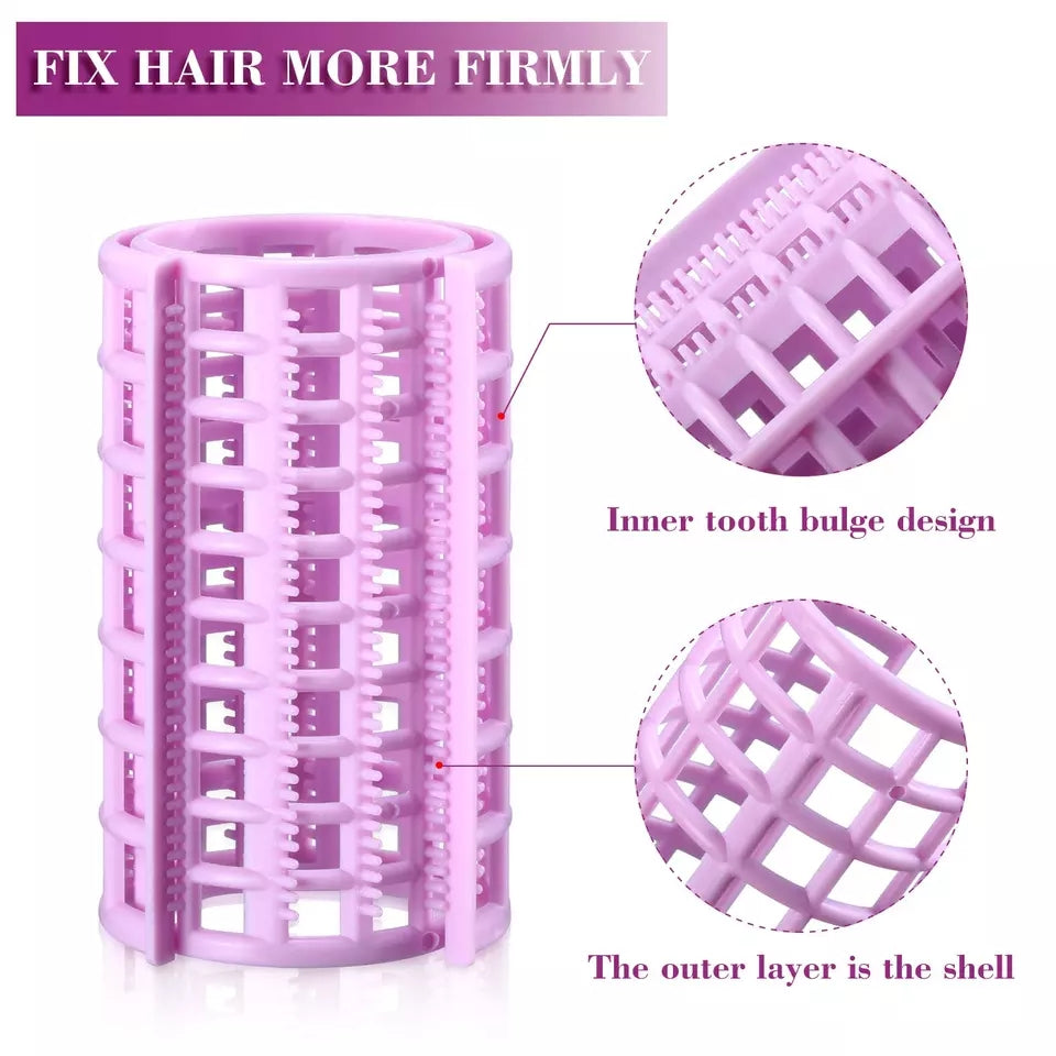 Pack of 6 Large Self-Grip Hair Rollers – Easy DIY Curlers for Straight Hair -  Get deals pk