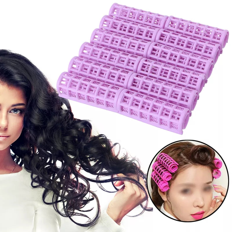 Pack of 6 Large Self-Grip Hair Rollers – Easy DIY Curlers for Straight Hair -  Get deals pk