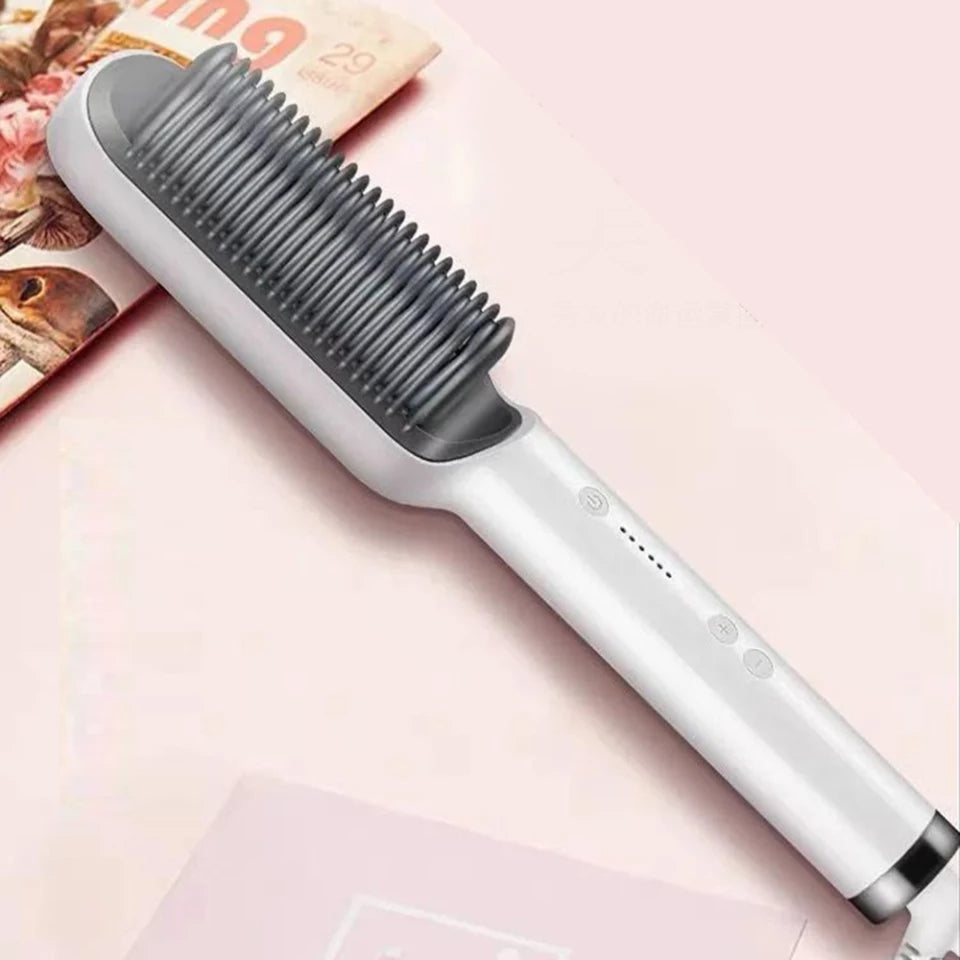 Hair Straightener Comb – Fast Ceramic Heating Ionic Straightening Brush -  Get deals pk