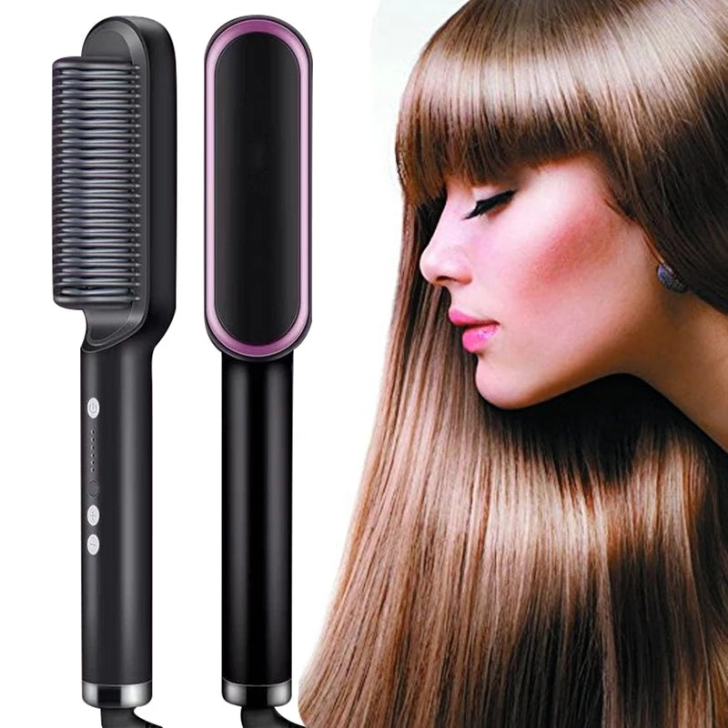 Hair Straightener Comb – Fast Ceramic Heating Ionic Straightening Brush -  Get deals pk