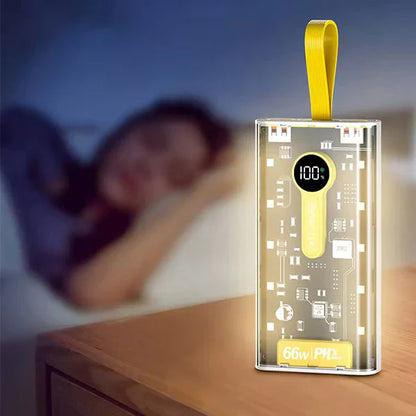 20,000 mAh Power Bank.(66W Transparent high capacity PD20W) Super Fast Charging. -  Get deals pk