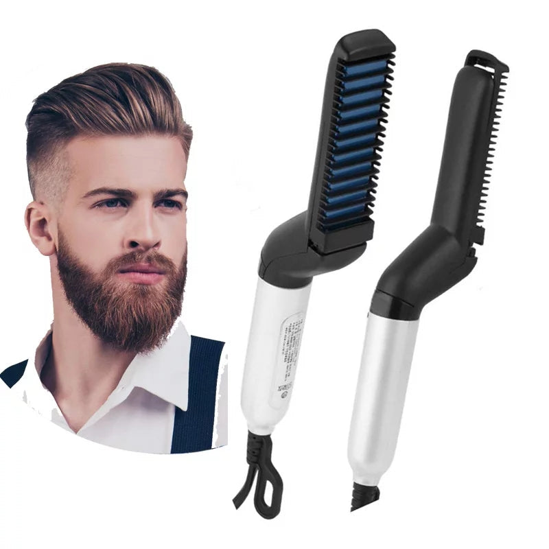 Hair & Beard Straightener Modeling Comb – Quick Heat Styling Brush for Men -  Get deals pk