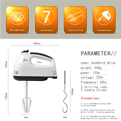 Electric Hand Mixer ( 7-Speed ) -  Get deals pk