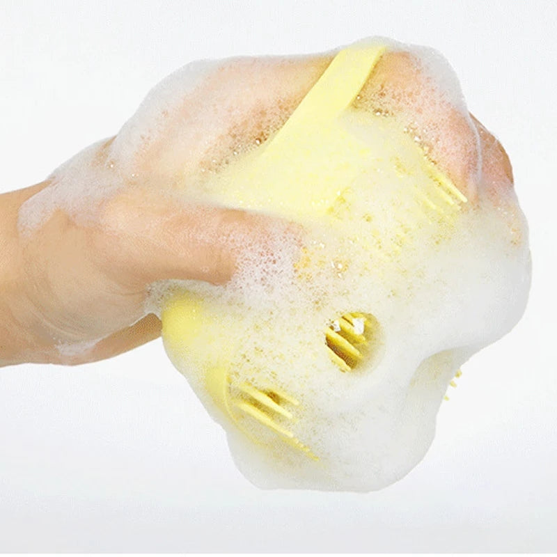 2 in 1 Silicone Bath Brush with Liquid Shower Gel Dispenser -  Get deals pk