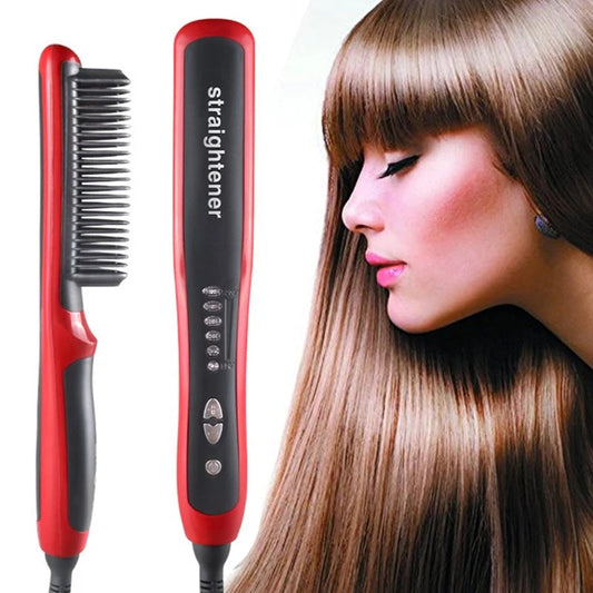 Professional Ceramic Electric Fast Hair Straightening Brush -  Get deals pk