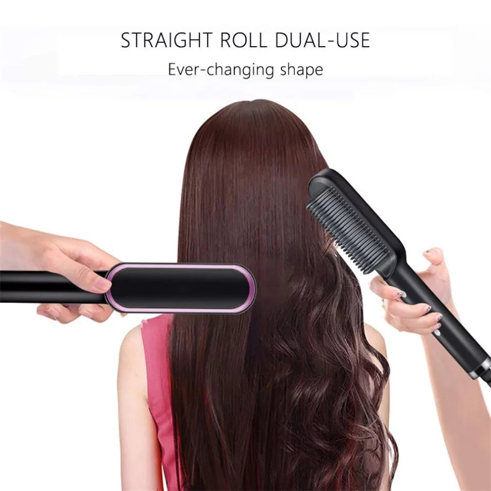 Hair Straightener Comb – Fast Ceramic Heating Ionic Straightening Brush -  Get deals pk