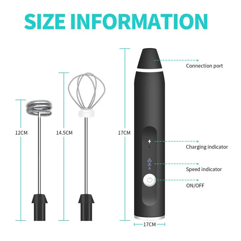 Electric Milk Frother Portable Egg Beater/Coffee Beater USB Rechargeable Handheld Coffee Blender Milk Shaker Mixer Foamer Food Blender -  Get deals pk