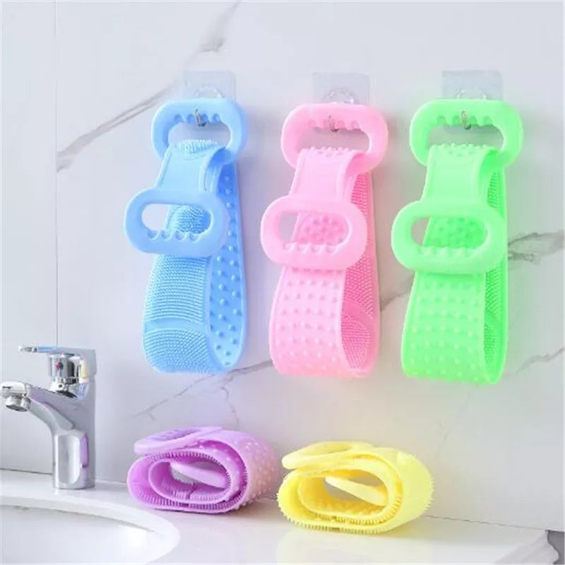 Silicone Back Scrubber – Dual-Sided Exfoliating Strap for Shower & Bath -  Get deals pk