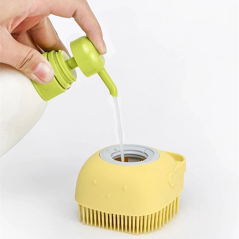 2 in 1 Silicone Bath Brush with Liquid Shower Gel Dispenser -  Get deals pk