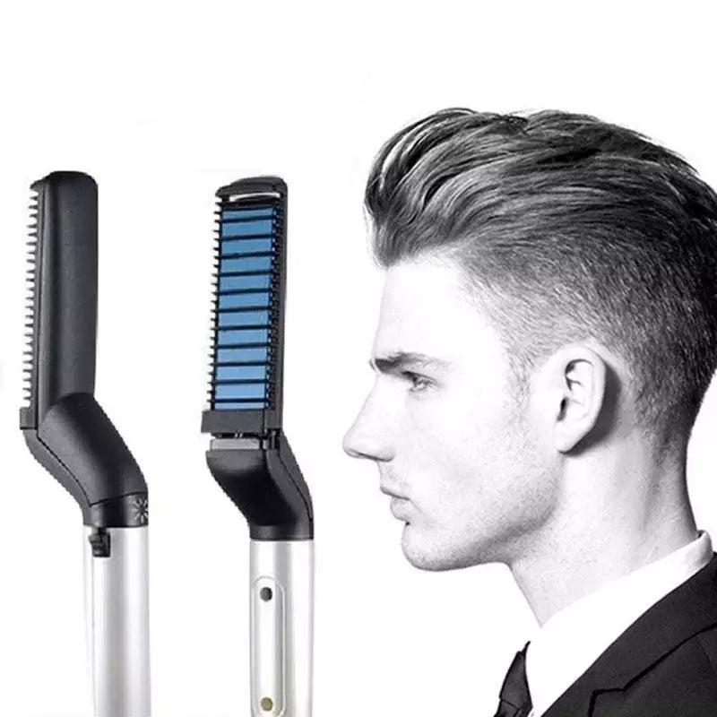 Hair & Beard Straightener Modeling Comb – Quick Heat Styling Brush for Men -  Get deals pk