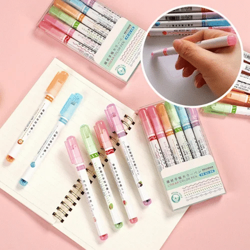 CURVE HIGHLIGHTER PEN | PACK OF 6 -  Get deals pk