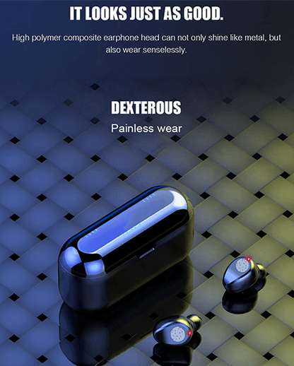 Mini Wireless Earbuds(F9 With 2000mAh Charging Case) -  Get deals pk