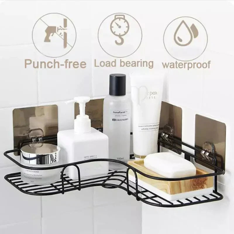 Bathroom Corner Rack Self-Adhesive -  Get deals pk
