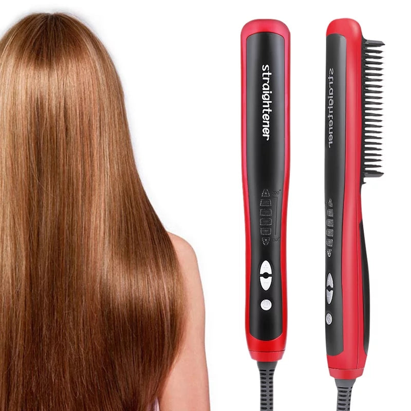 Professional Ceramic Electric Fast Hair Straightening Brush -  Get deals pk