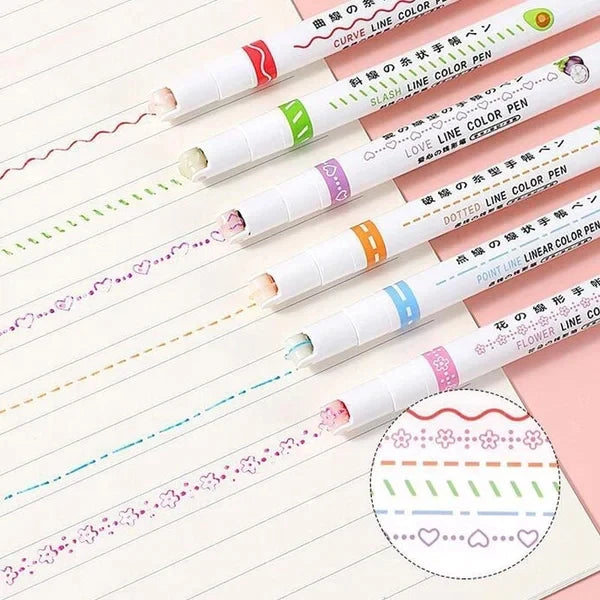 CURVE HIGHLIGHTER PEN | PACK OF 6 -  Get deals pk