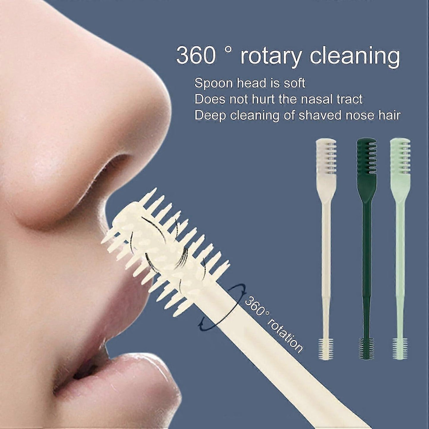 3pcs 360° Rotating Nose Hair Trimmer -  Get deals pk