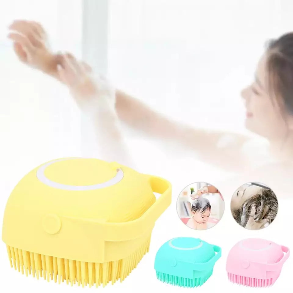 2 in 1 Silicone Bath Brush with Liquid Shower Gel Dispenser -  Get deals pk