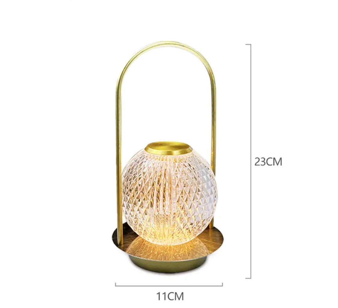 Retro Creative Metal Table Lamp, Portable Desk Lamp, Home decoration Crystal Ball Table Lamp -  Get deals pk