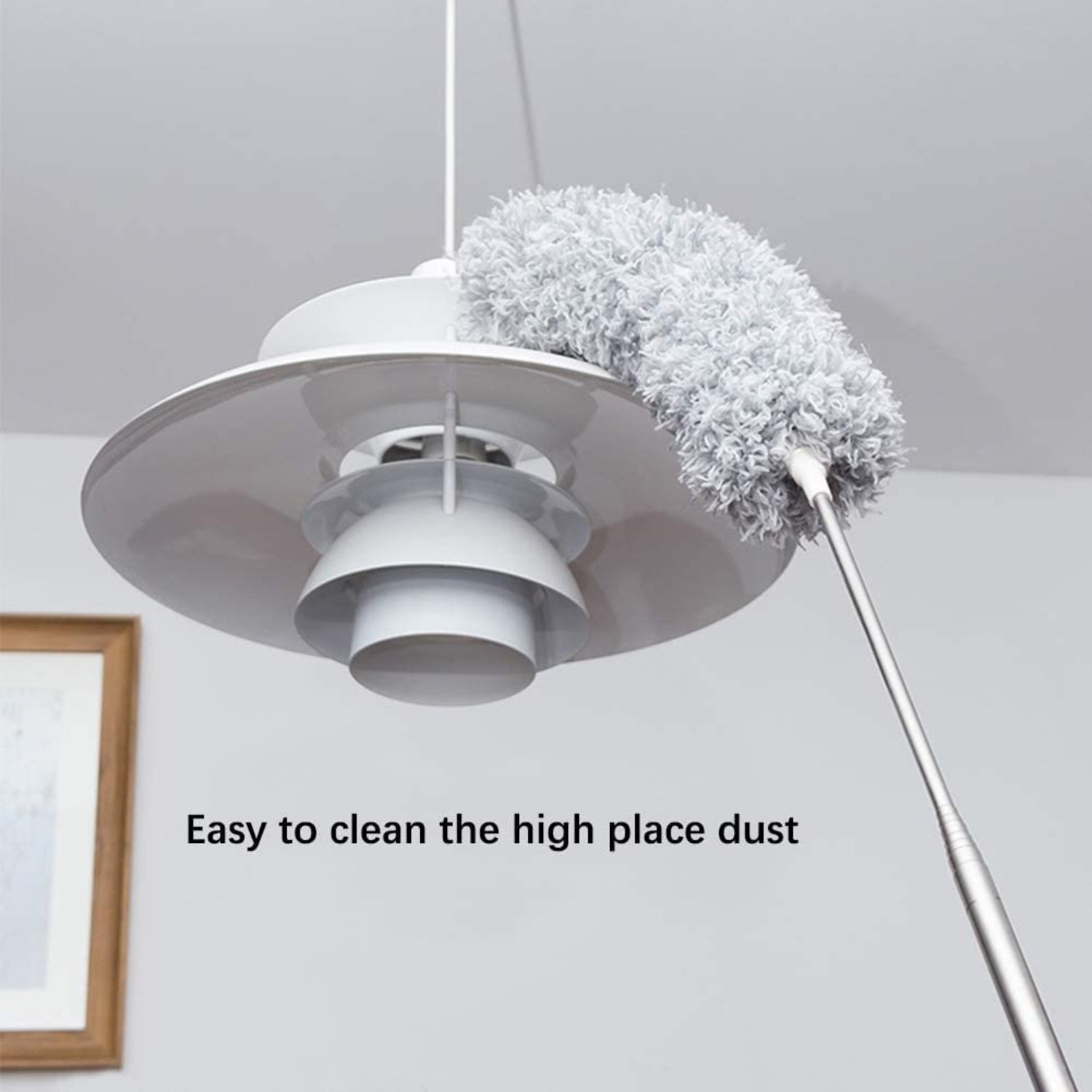 2.8m Microfiber Duster with Telescopic Stainless Steel Pole – Ceiling, Fan & Furniture Cleaning Tool -  Get deals pk