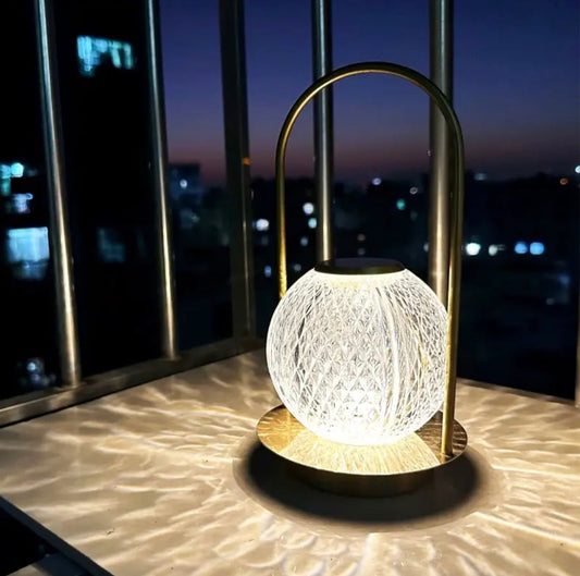 Retro Creative Metal Table Lamp, Portable Desk Lamp, Home decoration Crystal Ball Table Lamp -  Get deals pk