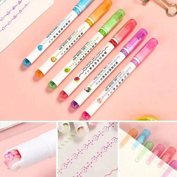 CURVE HIGHLIGHTER PEN | PACK OF 6 -  Get deals pk