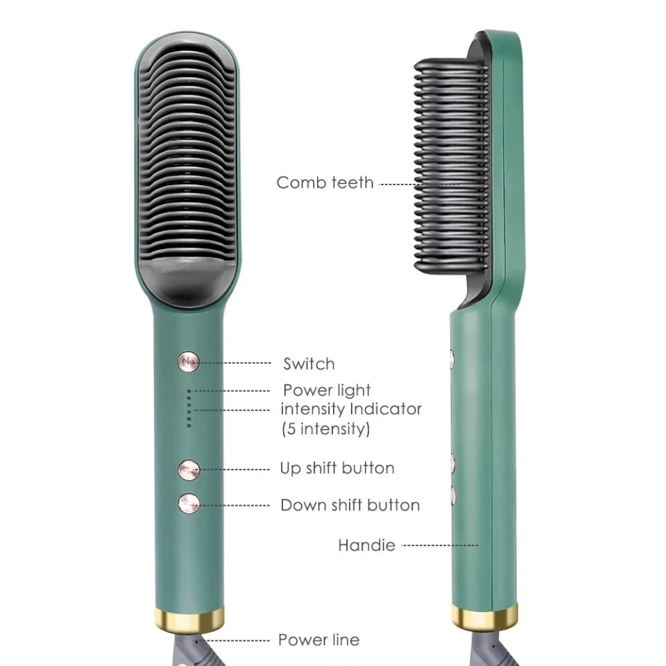 Hair Straightener Comb – Fast Ceramic Heating Ionic Straightening Brush -  Get deals pk