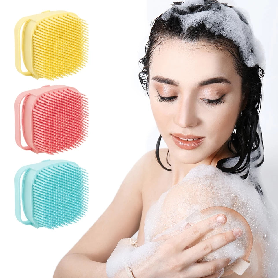 2 in 1 Silicone Bath Brush with Liquid Shower Gel Dispenser -  Get deals pk