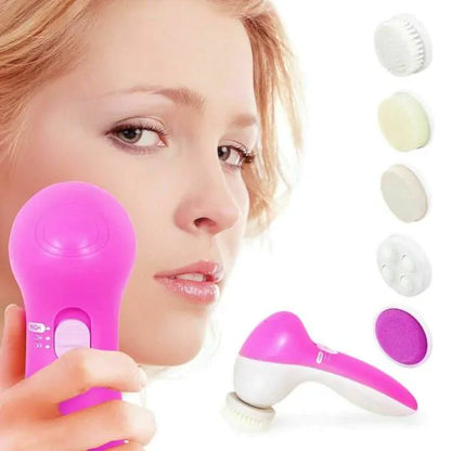 5-in-1 Electric Facial Cleansing Brush -  Get deals pk