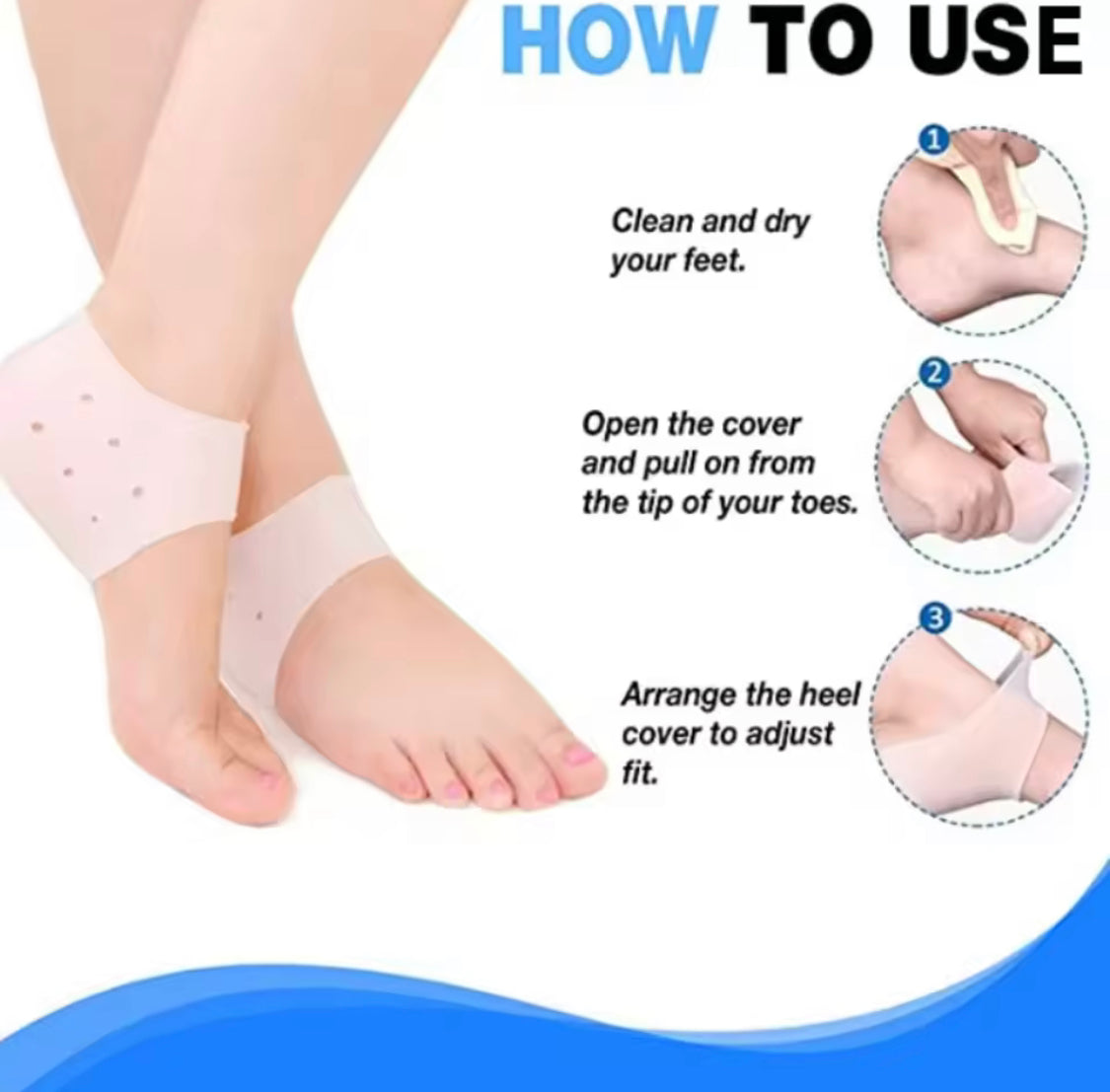 Silicone Gel Moisturising Insoles, Anti cracking Heel Protector, Pain Relief Heel Shoe Accessories, Unisex Orthopedic Arch Support Heel Cushion -  Get deals pk