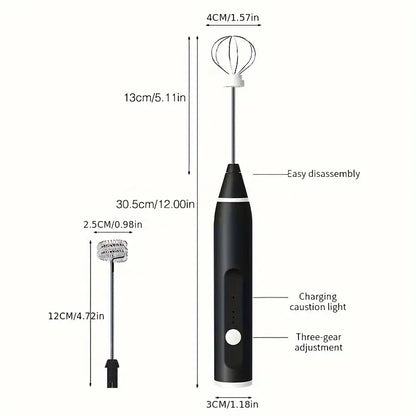 Electric Milk Frother Portable Egg Beater/Coffee Beater USB Rechargeable Handheld Coffee Blender Milk Shaker Mixer Foamer Food Blender -  Get deals pk