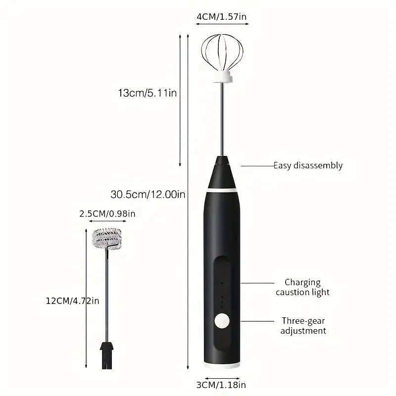 Electric Milk Frother Portable Egg Beater/Coffee Beater USB Rechargeable Handheld Coffee Blender Milk Shaker Mixer Foamer Food Blender -  Get deals pk