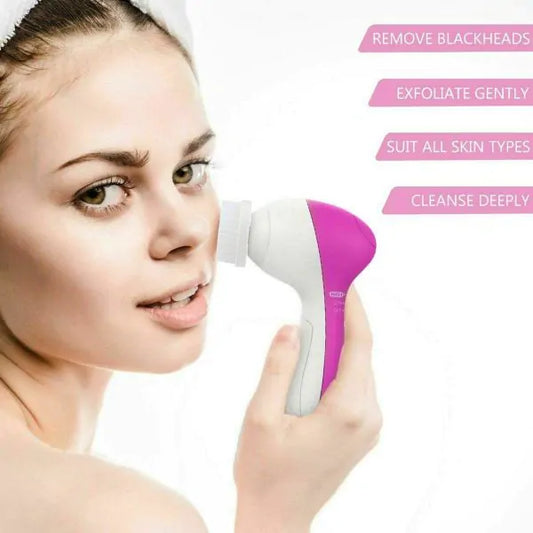 5-in-1 Electric Facial Cleansing Brush -  Get deals pk