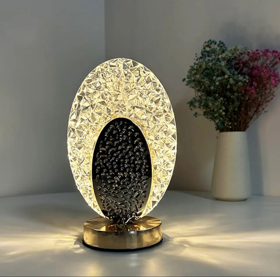 USB Cordless Desk Light, Touch Control Crystal Beside Lamp, Portable Night Light Bedside Lamp -  Get deals pk