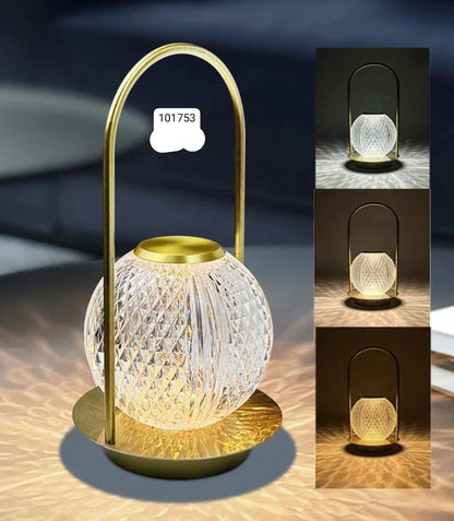 Retro Creative Metal Table Lamp, Portable Desk Lamp, Home decoration Crystal Ball Table Lamp -  Get deals pk