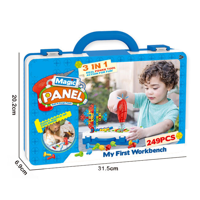 Children's Power Toolbox Assembly 249 Pieces -  Get deals pk